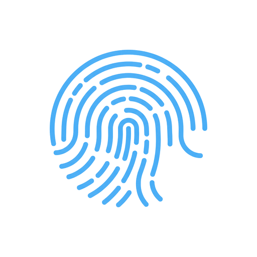 A fingerprint whose ridges are broken into short dashes, the
            outer two trailing off to the right like a radio emission.
